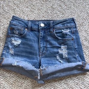 AE super stretch jean shorts